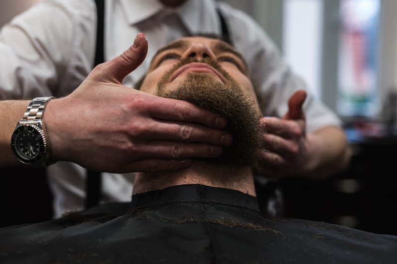 close up view of a facial massage